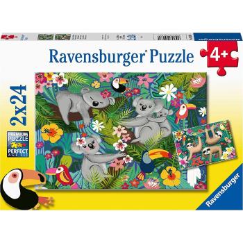 Ravensburger puzzle 051830 Koaly a lenochodi 2x24 dílků