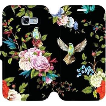 Flipové pouzdro na mobil Samsung Galaxy A5 2017 - VD09S Ptáčci a květy (5903226200658)