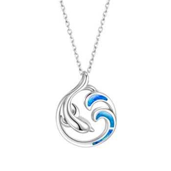 NUBIS® Stříbrný náhrdelník s opálem - NB-2267-OP05