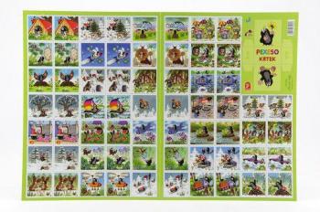 Krtek Pexeso papírové společenská hra 32 obrázkových dvojic 22x30cm