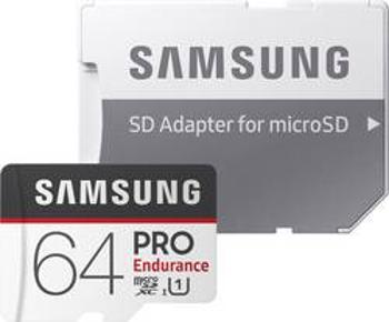 Paměťová karta microSDXC, 64 GB, Samsung Pro Endurance, Class 10, UHS-I, vč. SD adaptéru, podpora videa 4K