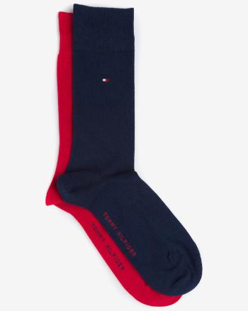 Tommy Hilfiger Ponožky 2 páry Modrá Červená