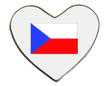Magnet srdce kov Česká republika