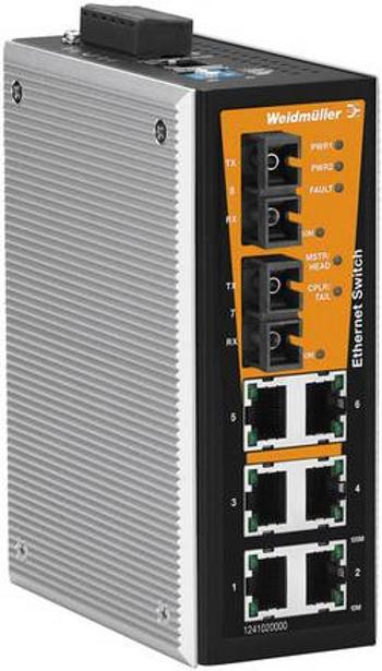 Průmyslový ethernetový switch Weidmüller, IE-SW-VL08MT-6TX-2SC, 10 / 100 MBit/s