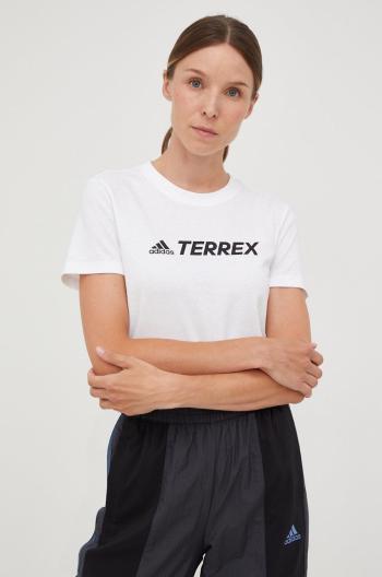 Tričko adidas TERREX Logo bílá barva