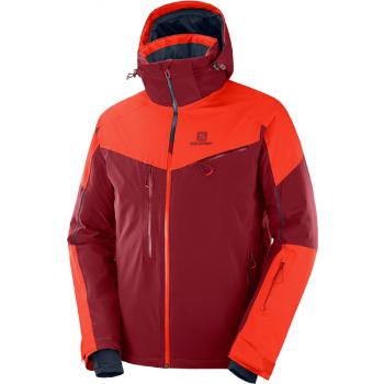 Salomon ICESPEED JKT M Pánská lyžařská bunda, vínová, velikost S