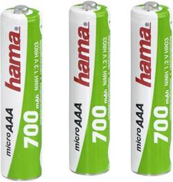 Akumulátor AAA Ni-MH Hama HR03, 700 mAh, 1.2 V, 3 ks