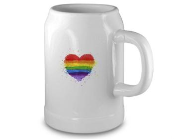 Pivní půllitr Rainbow heart