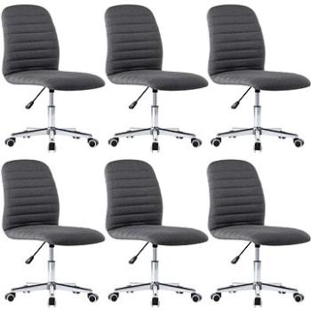 Jídelní židle 6 ks tmavě šedé textil (3056541)