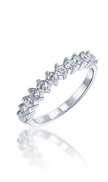 JVD Nadčasový stříbrný prsten se zirkony SVLR0423XH2BI 53 mm
