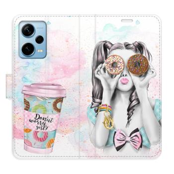 Flipové pouzdro iSaprio - Donut Worry Girl - Xiaomi Redmi Note 12 Pro+ 5G