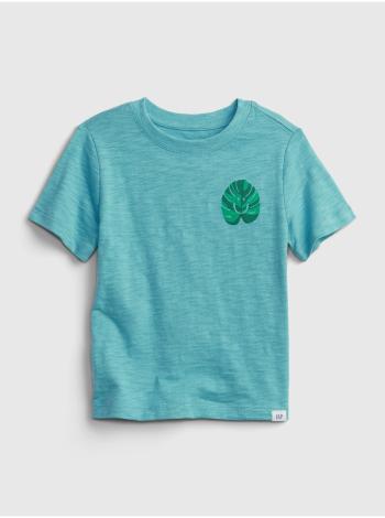 Modré klučičí dětské tričko short sleeve graphic t-shirt GAP