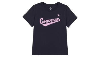 Converse Script Logo Leopard Infill Classic Tee černé 10022344-A02