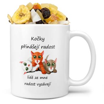 Hrnek Kočky přinášejí radost (Náplň hrníčku: Tropická směs)