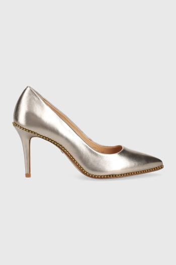 Kožené lodičky Coach Cd439 Waverly Metallic Pump zlatá barva