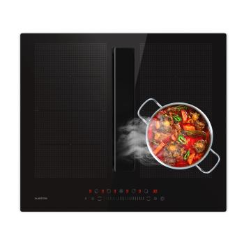 Klarstein Chef-Fusion Down Air System, indukční sporák + DownAir digestoř, 60 cm, 600 m³/h EEC A