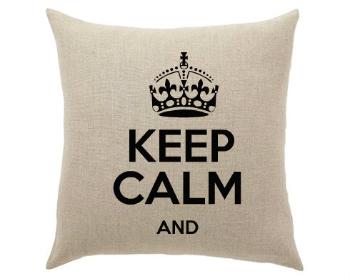 Lněný polštář Keep calm