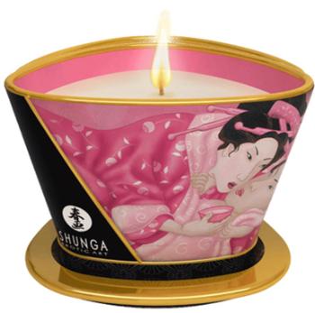 Shunga Masážní svíčka Aphrodisia & Roses 170 ml