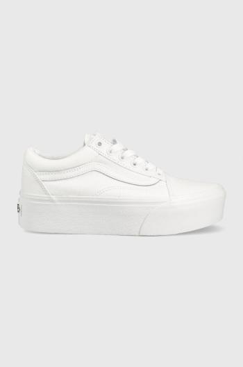 Tenisky Vans Old Skool Stackform dámské, černá barva, VN0A7Q5MW001-WHITE