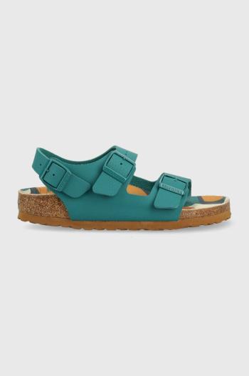 Dětské sandály Birkenstock Milano tyrkysová barva