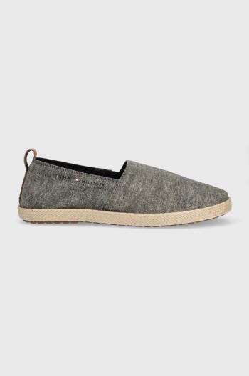 Espadrilky Tommy Hilfiger TH ESPADRILLE CORE CHAMBRAY černá barva, FM0FM04451