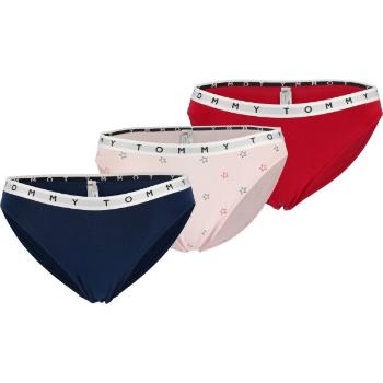 Tommy Hilfiger 3P BIKINI PRINT Dámské kalhotky, tmavě modrá, velikost S