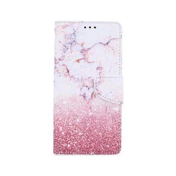 TopQ Xiaomi Redmi Note 9 Pro knížkové Růžový mramor 54585 (Sun-54585)