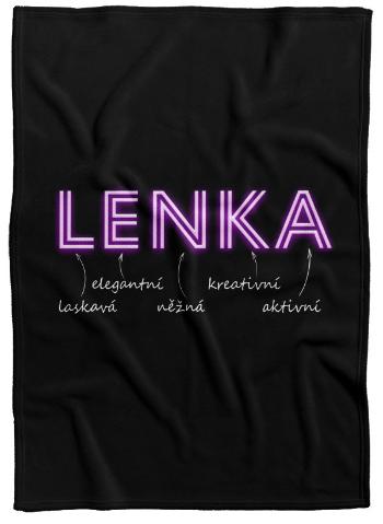 Deka Ženská jména – NEON (Jméno: Lenka, Podšití beránkem: NE)