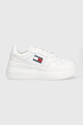 Sneakers boty Tommy Jeans En0en02025 Meg Flatform Option 1 bílá barva