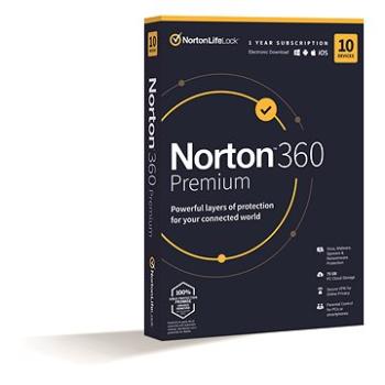 Norton 360 Premium 75GB, VPN, 1 uživatel, 10 zařízení, 12 měsíců (elektronická licence) (21405766)