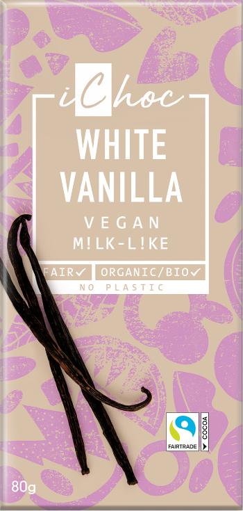 Bio*nebio Bio vegan bílá čokoláda s vanilkou iChoc 80 g