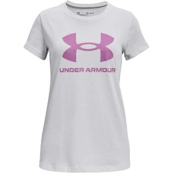 Under Armour LIVE SPORTSTYLE GRAPHIC SS Dívčí triko, šedá, velikost M