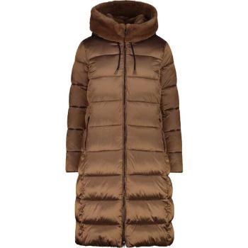 CMP WOMAN COAT FIX HOOD Dámská péřová bunda, hnědá, velikost