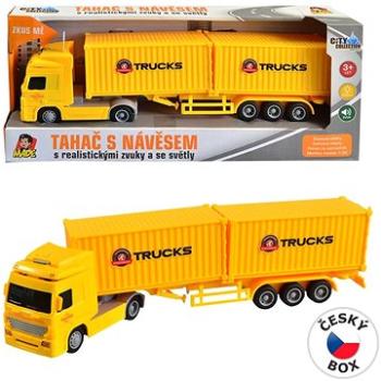 Kamion se dvěma  kontejnery na setrvačník, 8 x 33 x 5 cm (8590756084321)