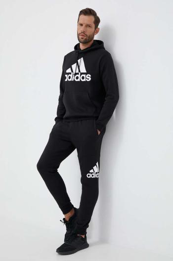 Tepláky adidas černá barva, s potiskem