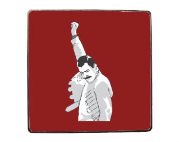 Magnet čtverec kov Freddie Mercury