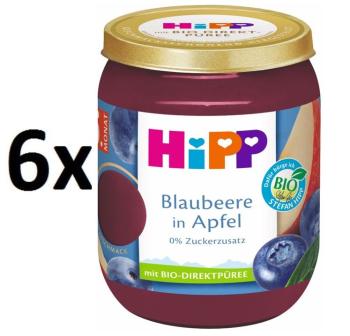 HiPP HiPP BIO Jablko a borůvky 6 x 160 g