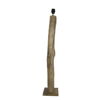 Dřevěná základna ke stojací lampě Eukalyptus - 18*18*100cm/ E27 OMLVE80