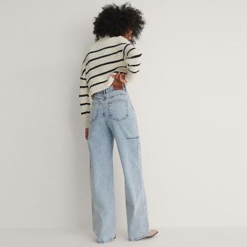 Široké džíny s detaily – 34