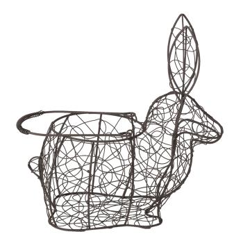 Drátěný dekorativní košík ve tvaru králíka - 26*13*28 cm 6Y4302