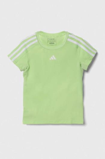 Dětské tričko adidas zelená barva