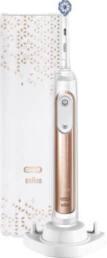 Rotační/oscilační/pulzní elektrický kartáček na zuby Oral-B Genius X 20100S Rosegold, růžovozlatá