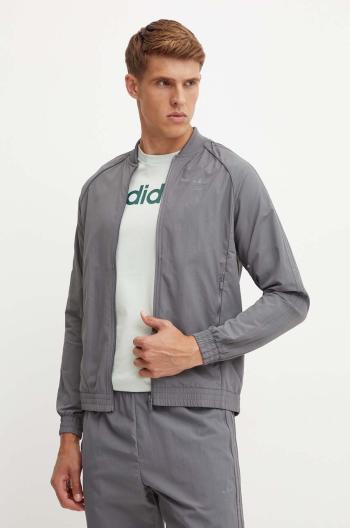 Bunda adidas Originals pánská, šedá barva, přechodná, IZ2112