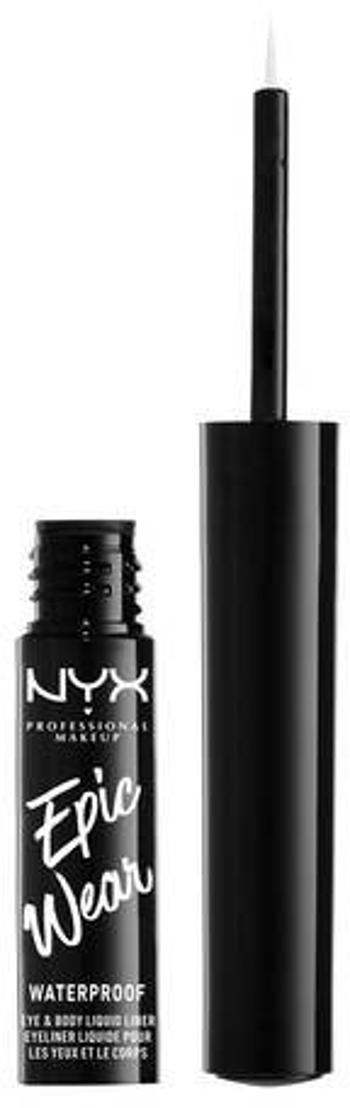 NYX Professional Makeup Epic Wear Metallic Liquid Liner - dlouhotrvající gelové oční linky, 03 Silver Metal 3.5 ml