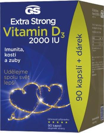 GS Extra Strong Vitamin D3 2000 IU dárek 90 kapslí