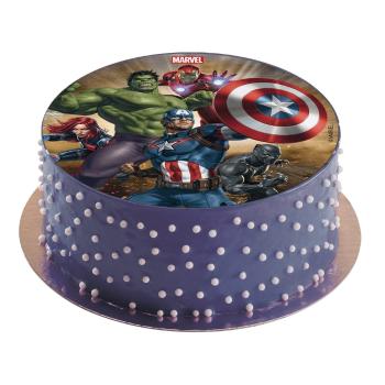 Jedlý obrázek na dort Avengers 16 cm - Dekora