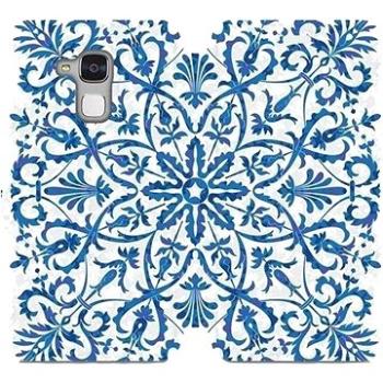 Flipové pouzdro na mobil Honor 7 Lite - ME01P Modré květinové vzorce (5903226202218)