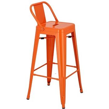 barová židle Paris Back short 75cm oranžová (IAI-12368)