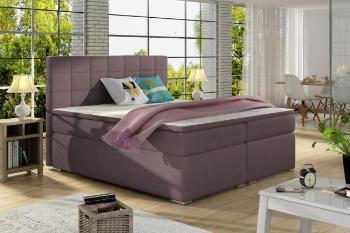 ALICIE kontinentální boxspring postel  200x200, fialová