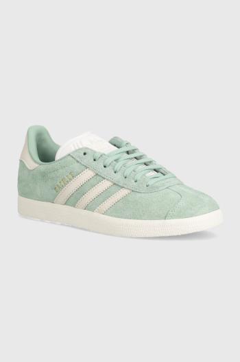 Kožené sneakers boty adidas Originals Gazelle zelená barva, IG4393